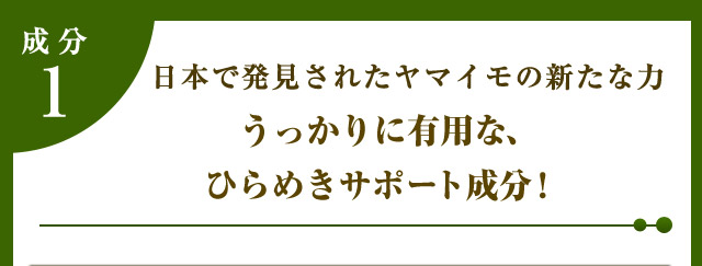 成分1うっかりに有用な、ひらめきサポート成分!