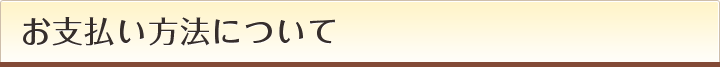 お支払い方法について